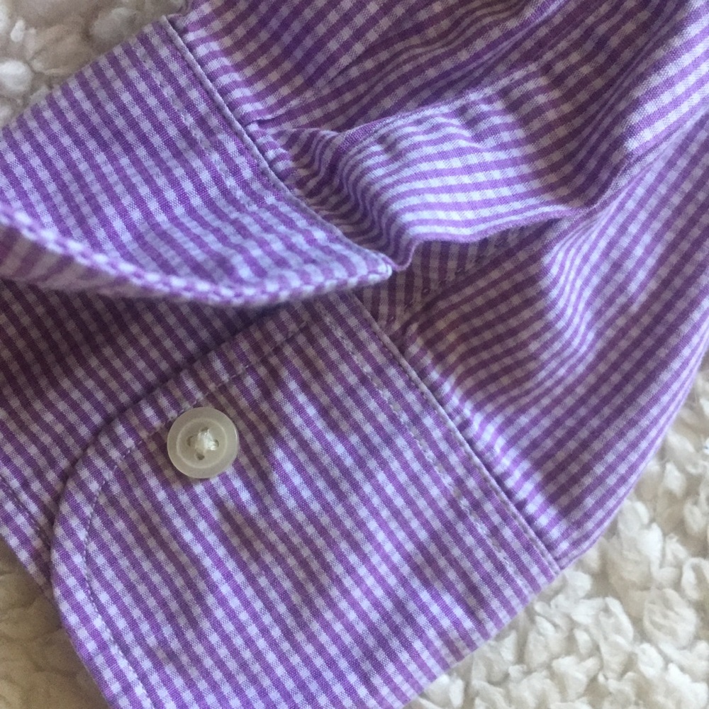 J. Crew Microgingham Collared Button Up Shirt M - image 7
